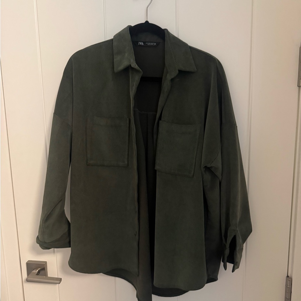 Zara Corduroy Button Up Shirt